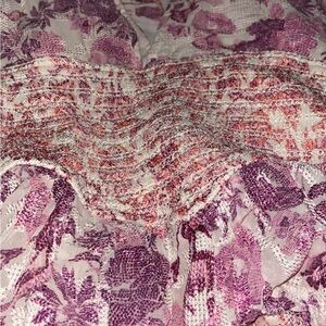 HEMANT & NANDITA Pink and Purple Floral Fabric